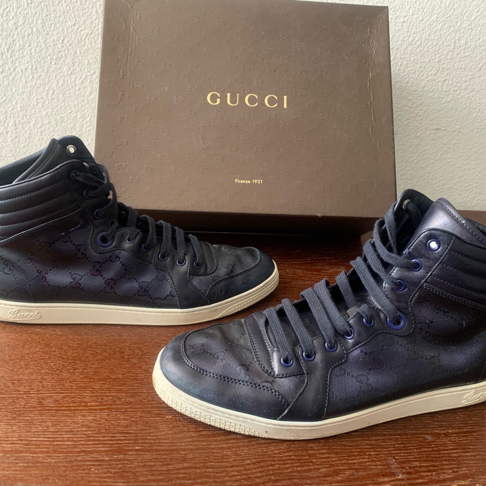 Gucci Navy Blue High Top